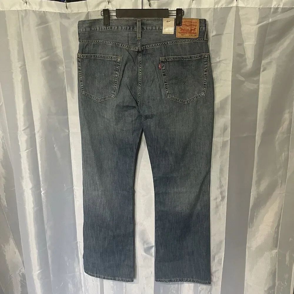 Levi's 527 Slim Fit Bootcut Jeans Men's 36x32 Blue Medium Wash Denim NEW